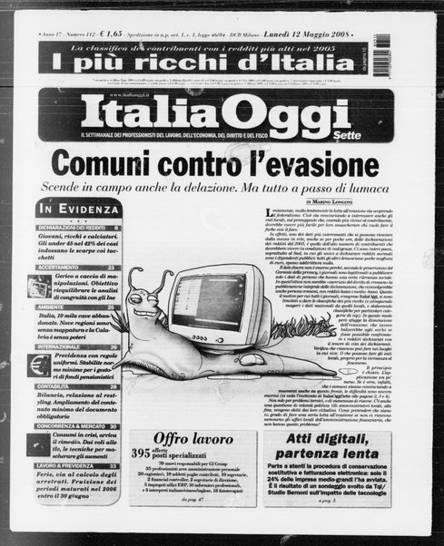 Italia oggi : quotidiano di economia finanza e politica